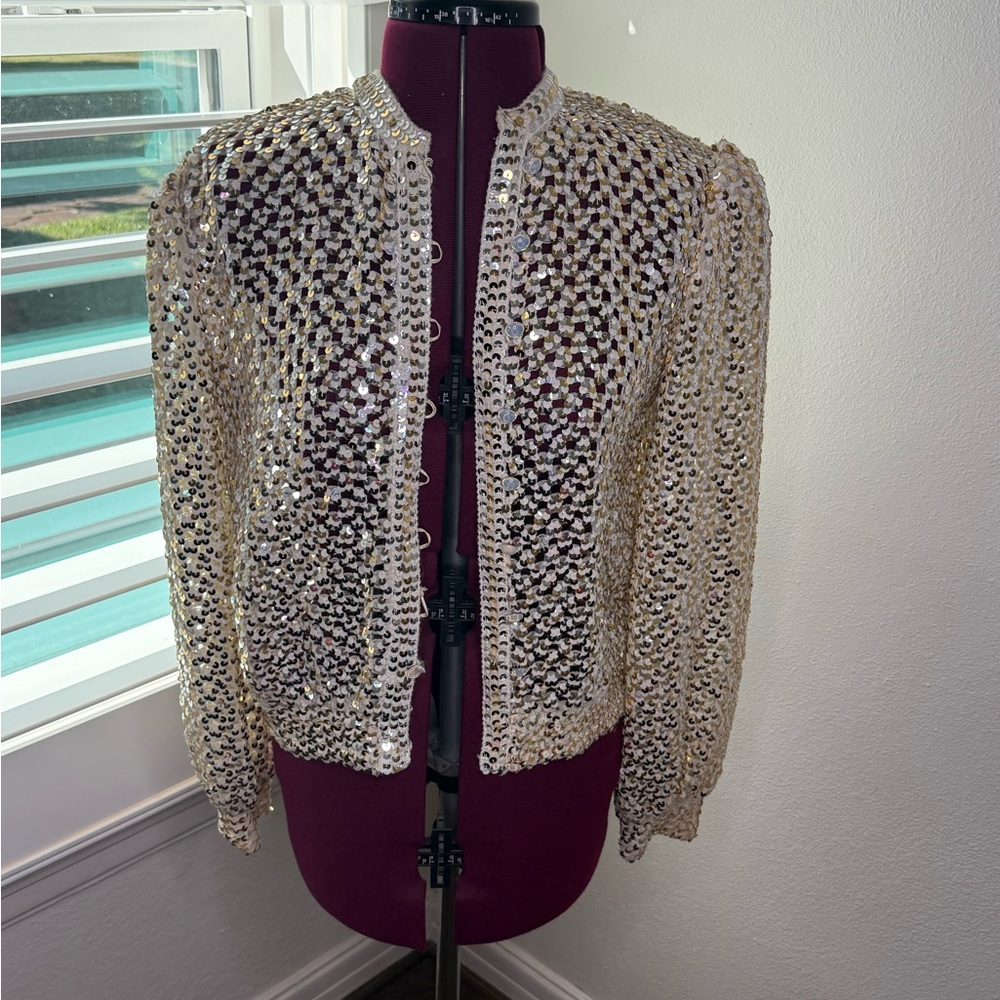 VINTAGE ***sequin sweater w/ shoulder pads. Dressy/Holiday Party